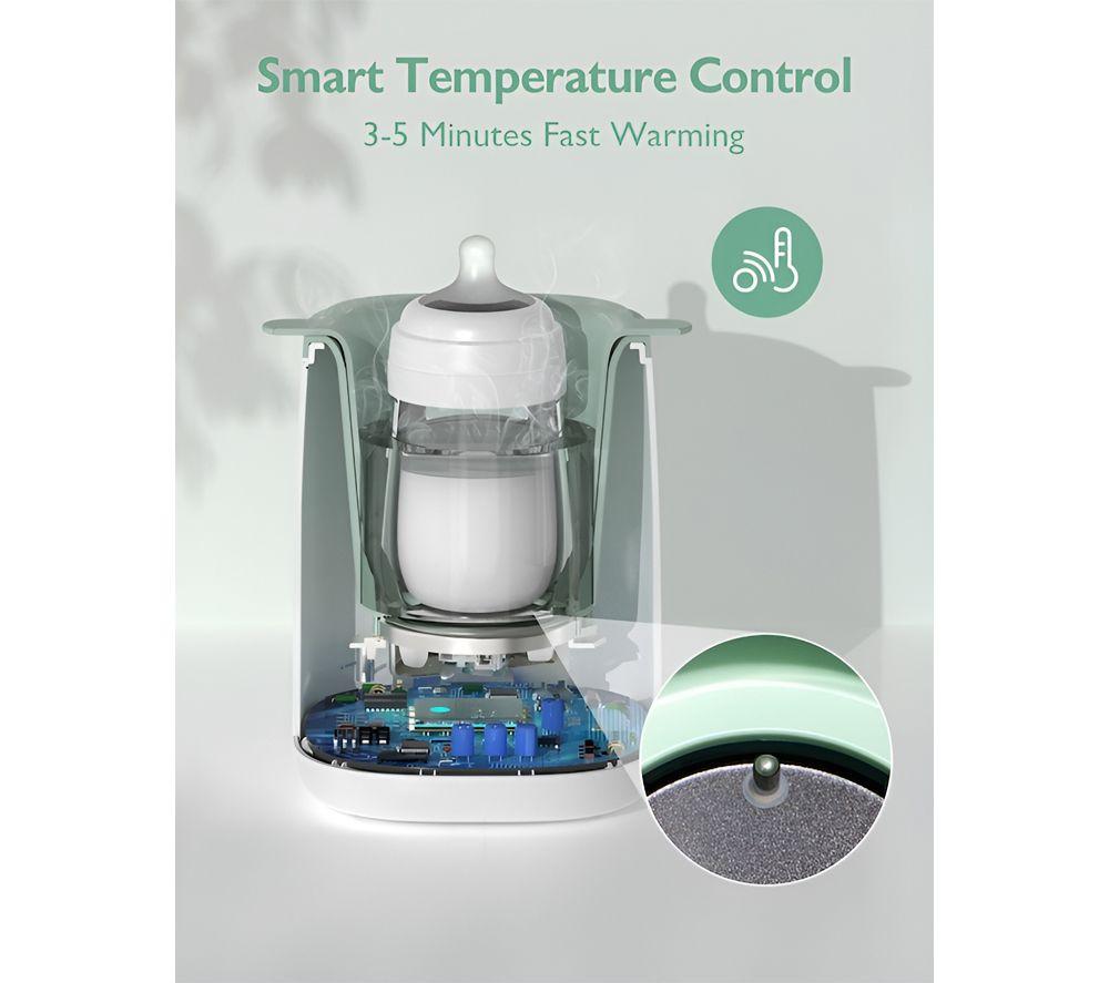 MOMCOZY MW002-WH11NB-A Baby Bottle Warmer - White & Green image number 3 of 5