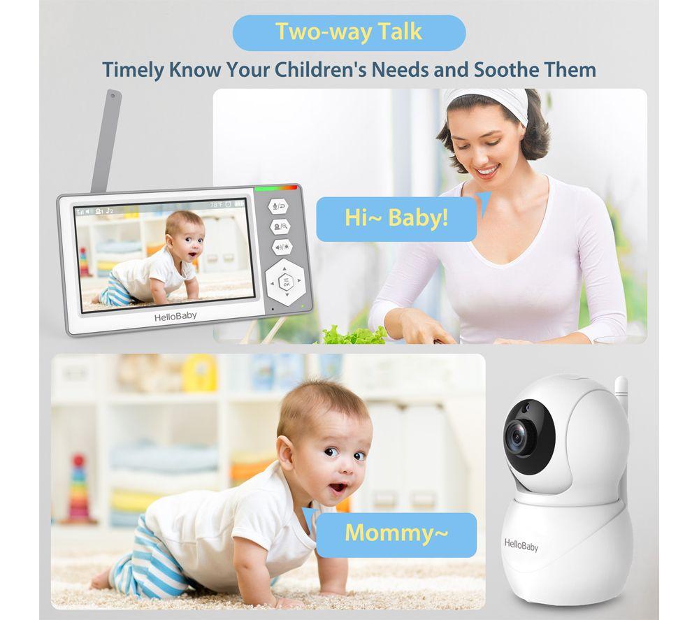 HELLOBABY HB6049 4.3" LCD Display Baby Monitor - White image number 6 of 9