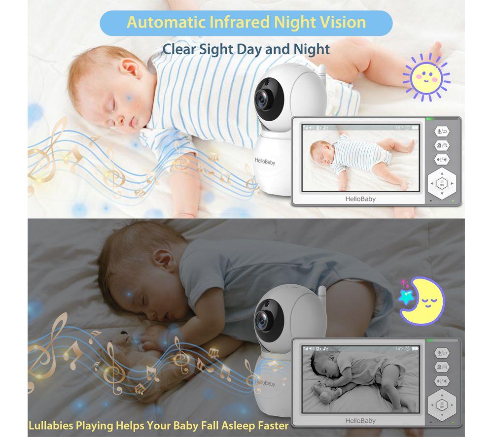 HELLOBABY HB6049 4.3" LCD Display Baby Monitor - White image number 9 of 9