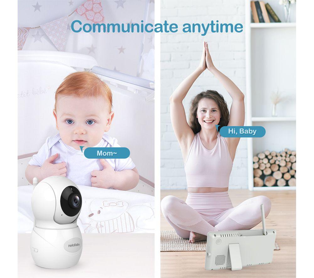 HELLOBABY HB6082L 5.5" LCD Display Baby Monitor - White image number 5 of 7