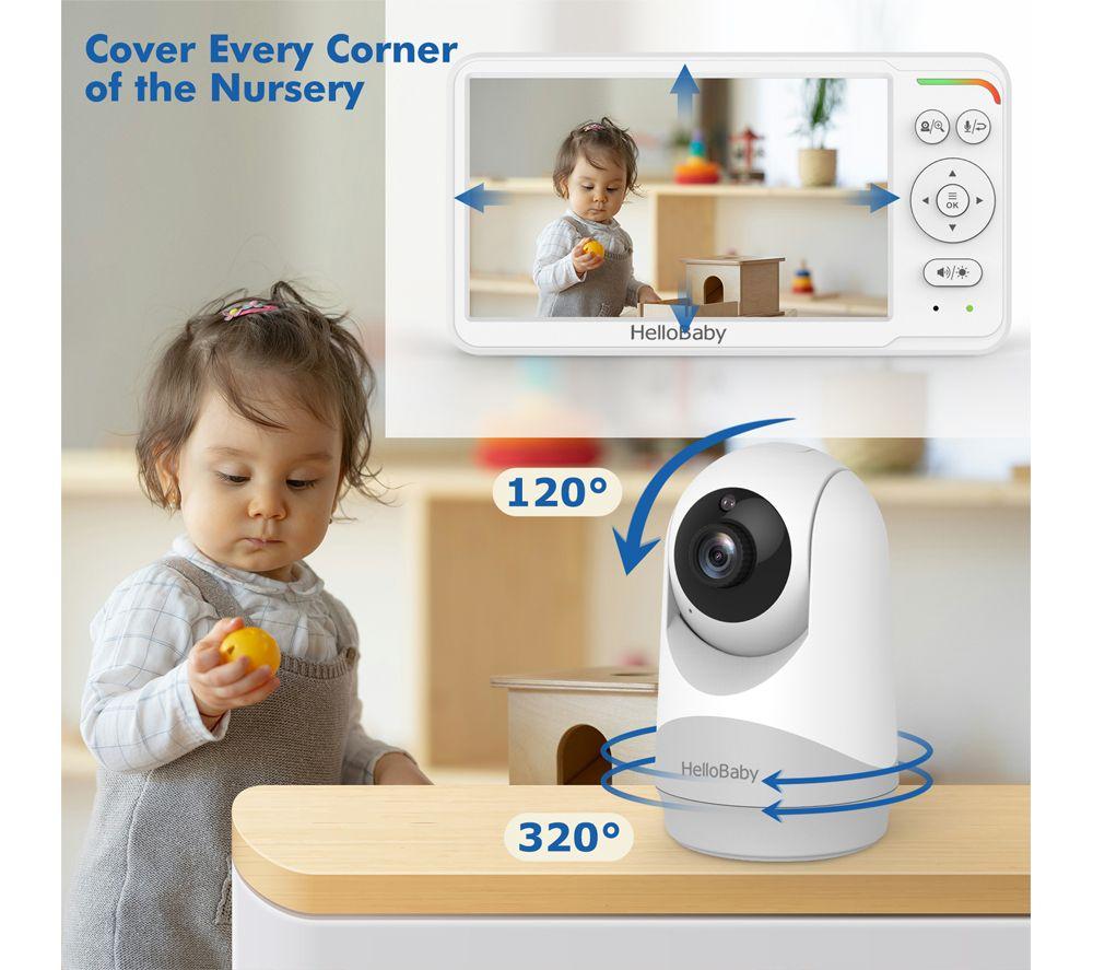 HELLOBABY HB6260 6" LCD Display Baby Monitor - White image number 7 of 7