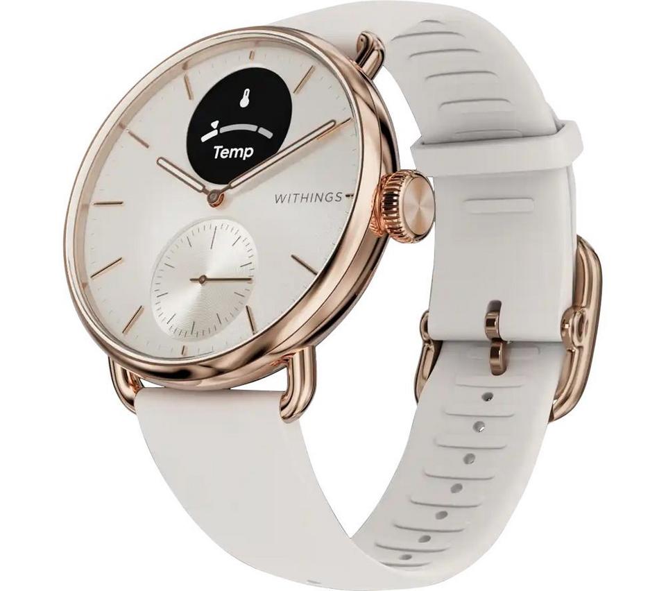 WITHINGS ScanWatch 2 Hybrid Smart Watch - White, 38 mm