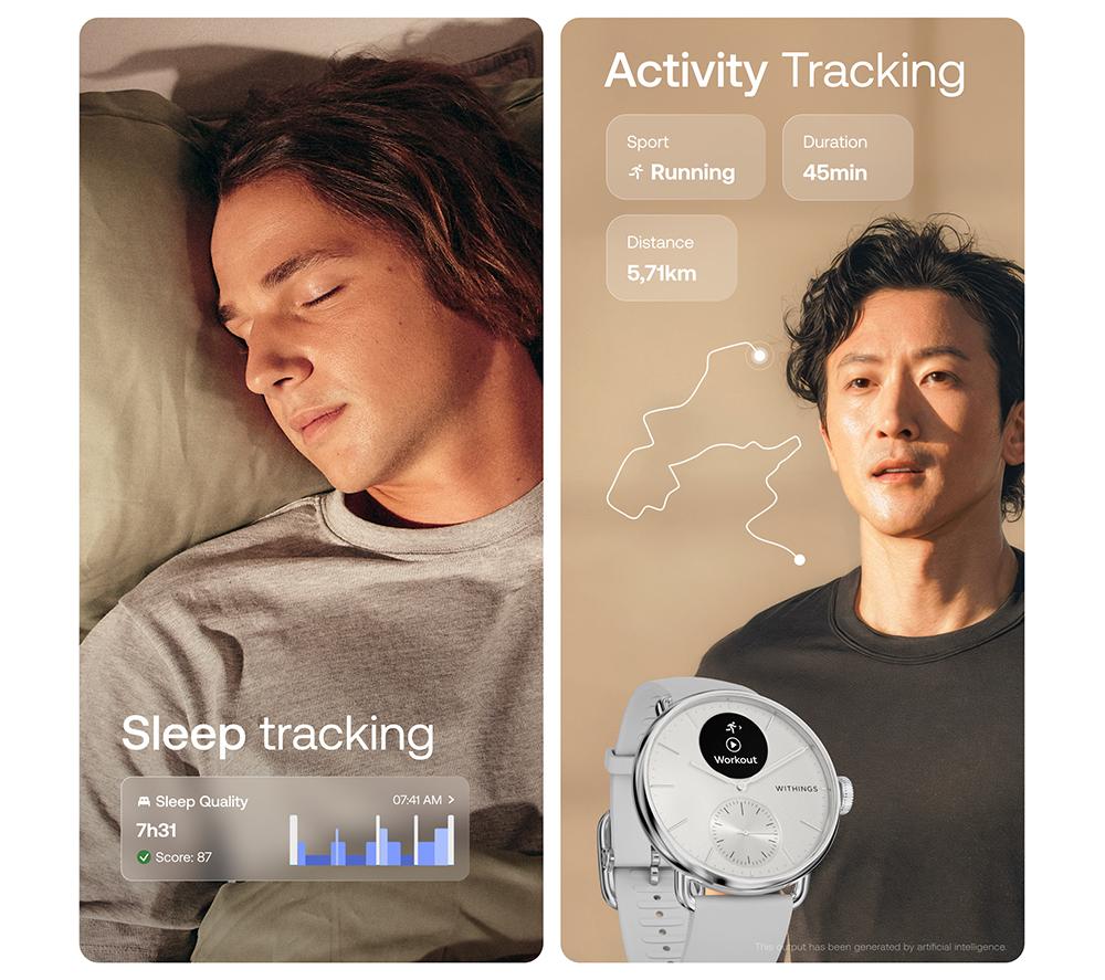 WITHINGS ScanWatch 2 Hybrid Smart Watch - White, 38 mm image number 7 of 9