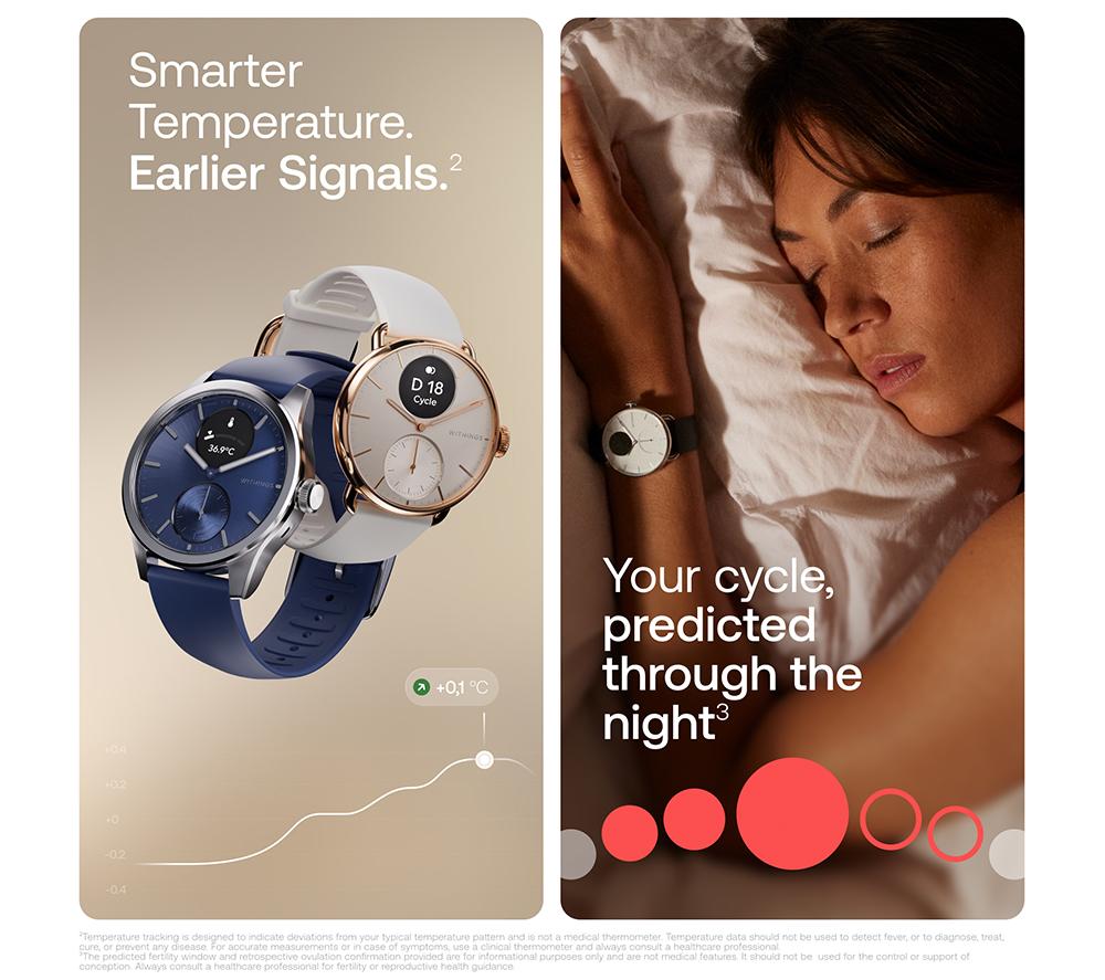 WITHINGS ScanWatch 2 Hybrid Smart Watch - White, 38 mm image number 8 of 9