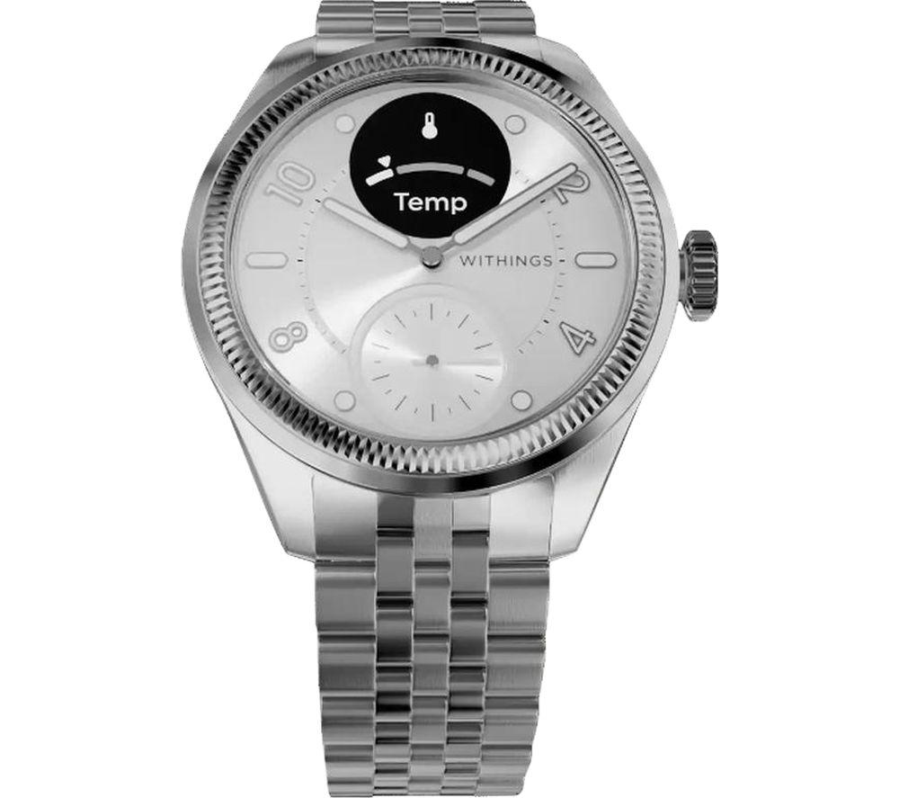 Withings Scanwatch Nova Brilliant Hybrid Smart Watch - Titanium Grey, 39 Mm, Silver/Grey