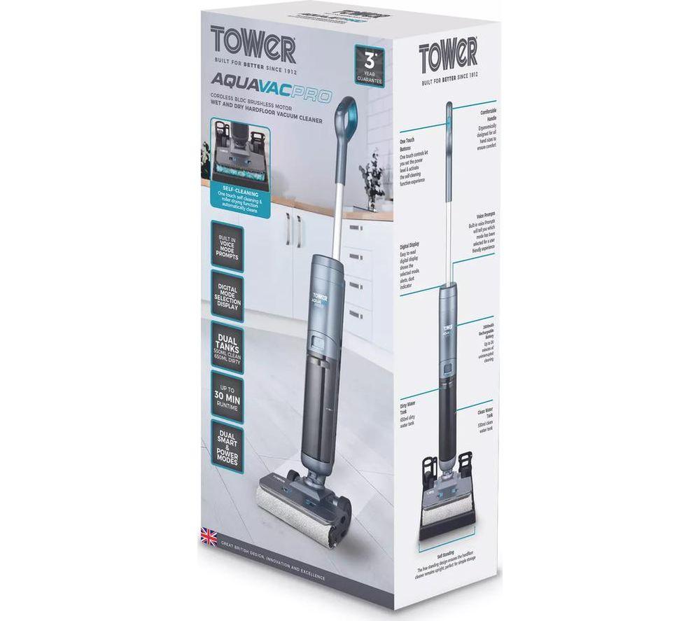 TOWER AquaVac Pro T547003 Upright Wet & Dry Vacuum Cleaner - Titanium image number 10 of 10