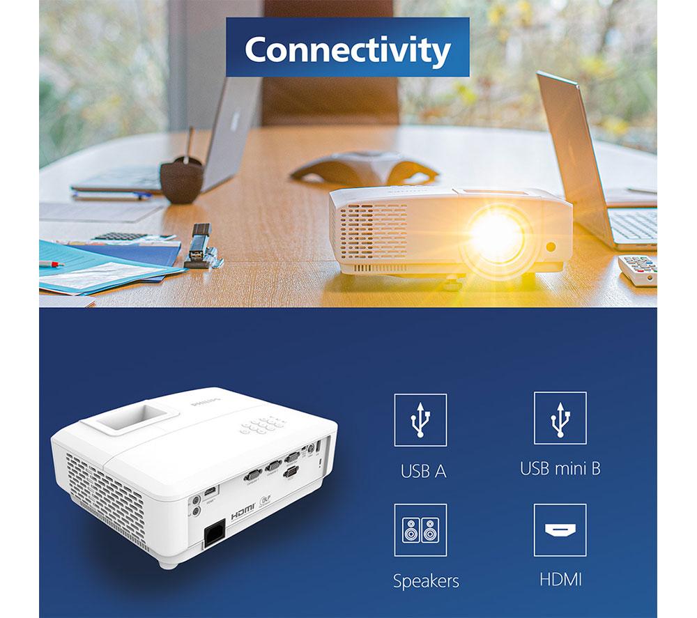 PHILIPS ProPix PRX650 HD Ready Office Projector - White image number 9 of 9