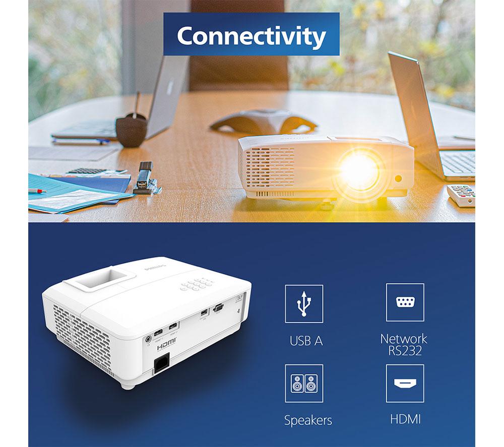 PHILIPS ProPix PRX850 Full HD Office Projector - White image number 7 of 11