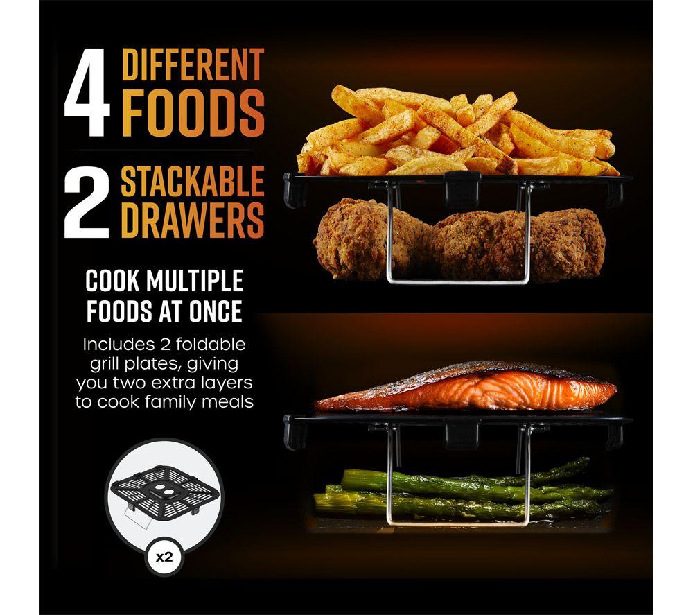 SWAN SD10522BLK Dual Air Fryer - Black image number 4 of 8