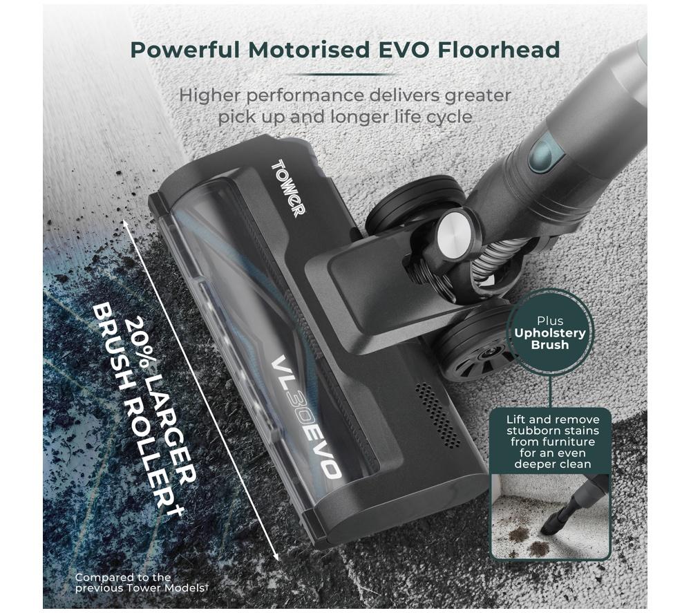 TOWER Evo VL30 Cordless Vacuum Cleaner - Emerald image number 8 of 8