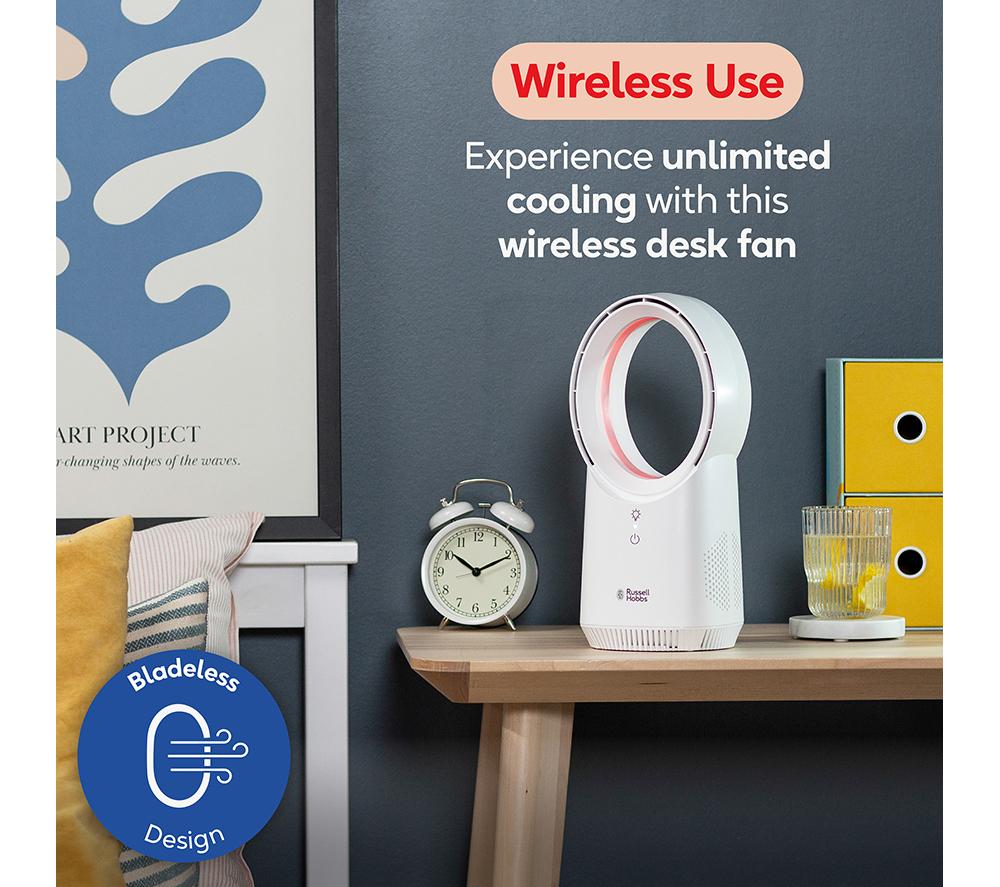 RUSSELL HOBBS RHBLDLUSB25 5" Bladeless Tower Fan - White image number 3 of 14