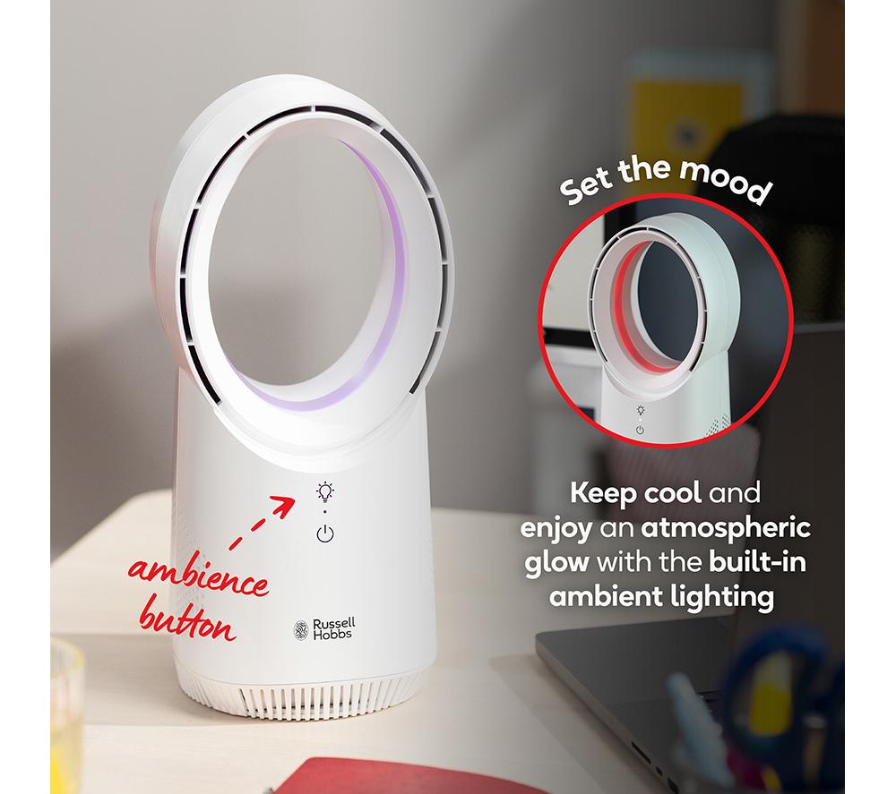 RUSSELL HOBBS RHBLDLUSB25 5" Bladeless Tower Fan - White image number 6 of 14