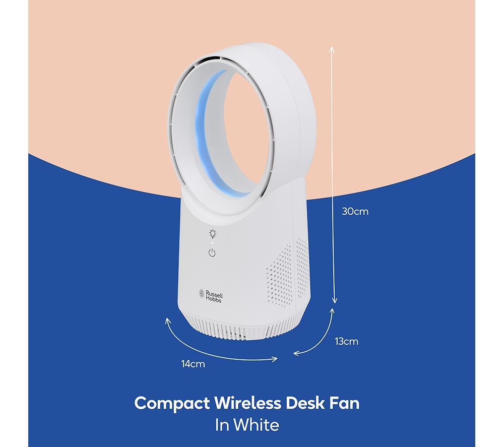 RUSSELL HOBBS RHBLDLUSB25 5" Bladeless Tower Fan - White image number 8 of 14