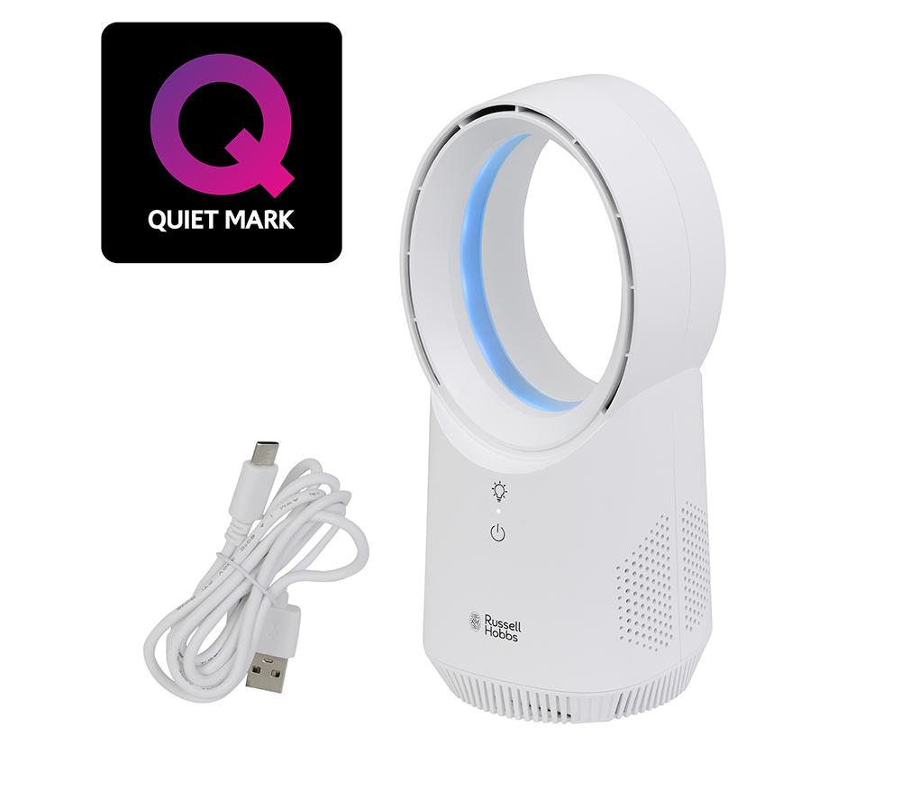 RUSSELL HOBBS RHBLDLUSB25 5" Bladeless Tower Fan - White image number 13 of 14