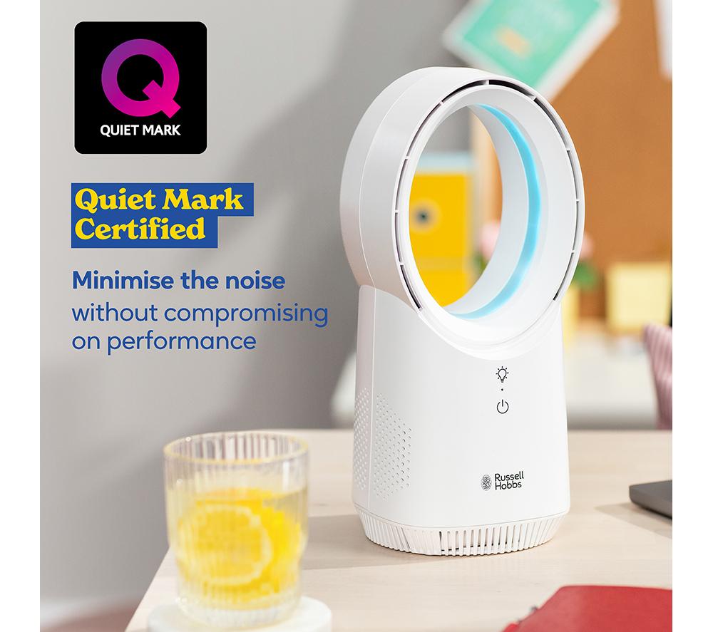 RUSSELL HOBBS RHBLDLUSB25 5" Bladeless Tower Fan - White image number 14 of 14