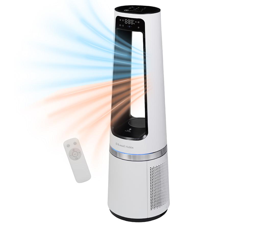 RUSSELL HOBBS RHBLDL25W Hot & Cool Bladeless Tower Fan - White image number 11 of 16