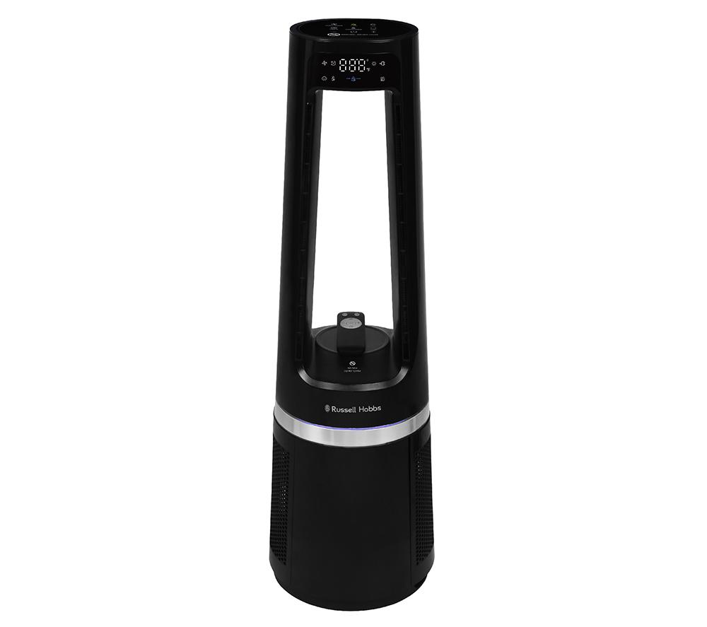 RUSSELL HOBBS RHBLDL25B Hot & Cool Bladeless Tower Fan - Black image number 10 of 16