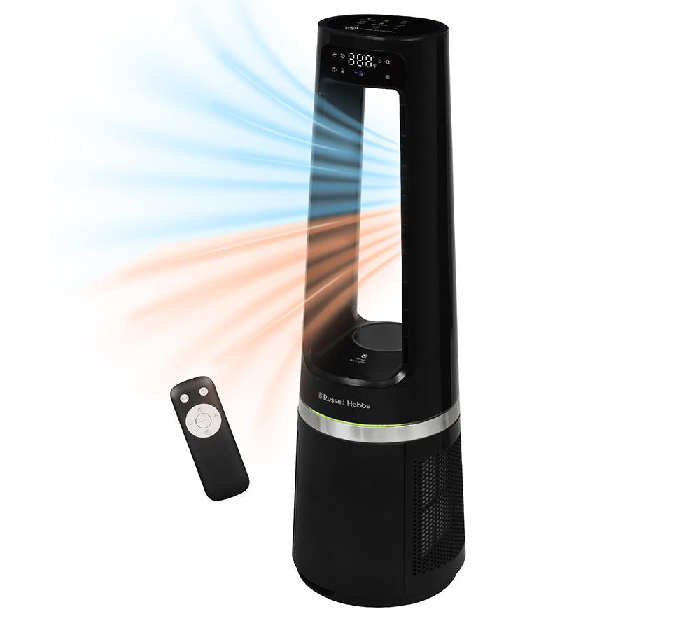 RUSSELL HOBBS RHBLDL25B Hot & Cool Bladeless Tower Fan - Black image number 11 of 16
