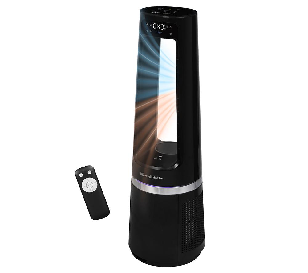 RUSSELL HOBBS RHBLDL25B Hot & Cool Bladeless Tower Fan - Black image number 15 of 16
