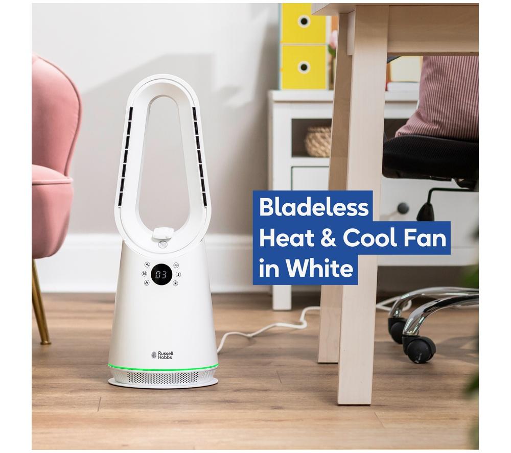 RUSSELL HOBBS RHCBLDL3IN1 Hot & Cool Bladeless Tower Fan - White image number 3 of 12