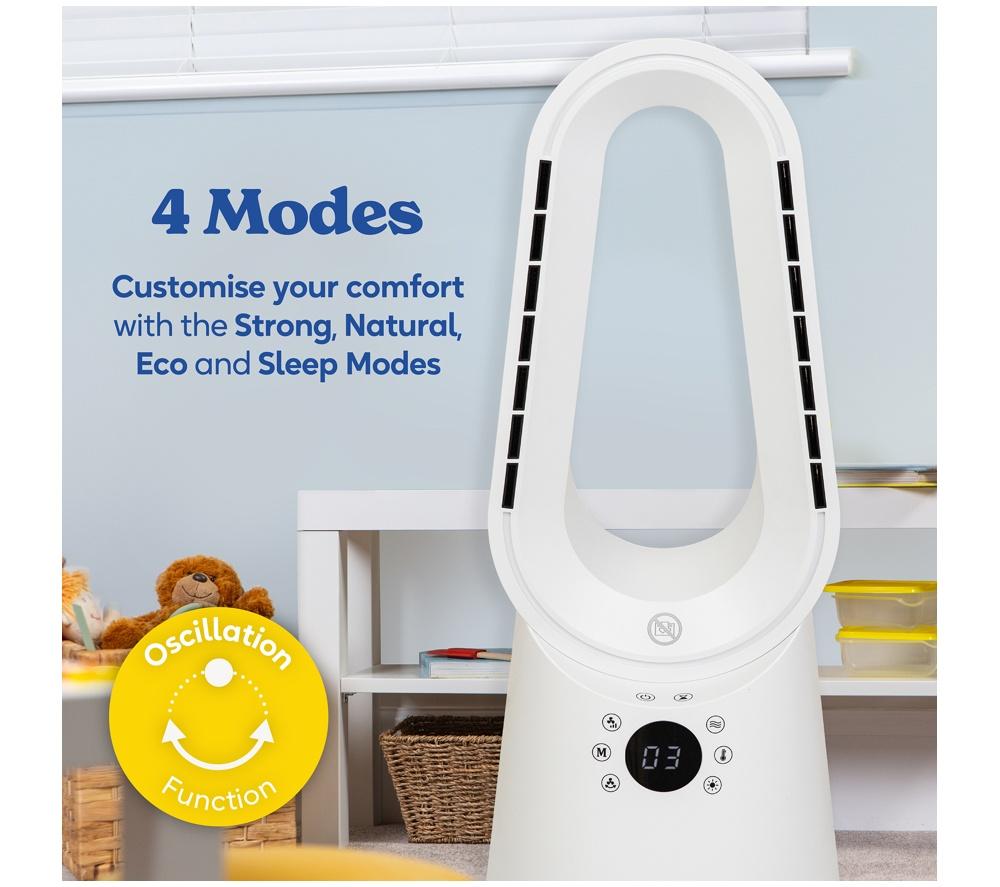 RUSSELL HOBBS RHCBLDL3IN1 Hot & Cool Bladeless Tower Fan - White image number 6 of 12