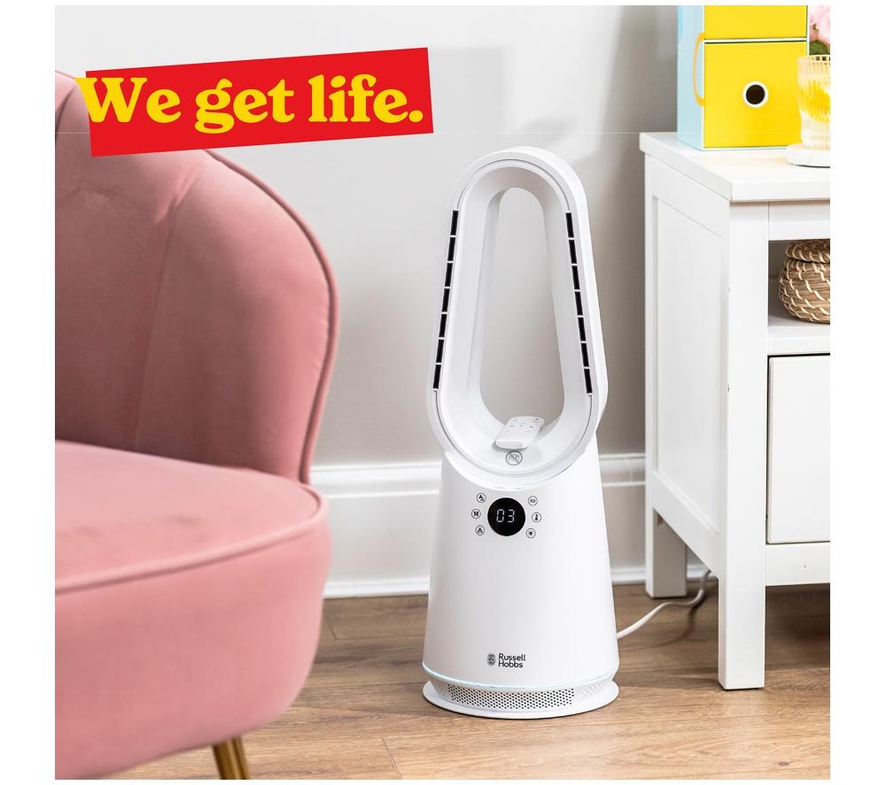 RUSSELL HOBBS RHCBLDL3IN1 Hot & Cool Bladeless Tower Fan - White image number 8 of 12