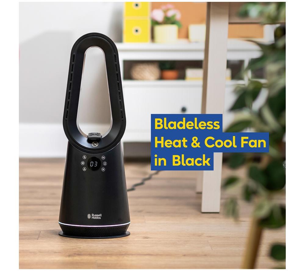 RUSSELL HOBBS RHCBLDL3IN1B Hot & Cool Bladeless Tower Fan - Black image number 3 of 12