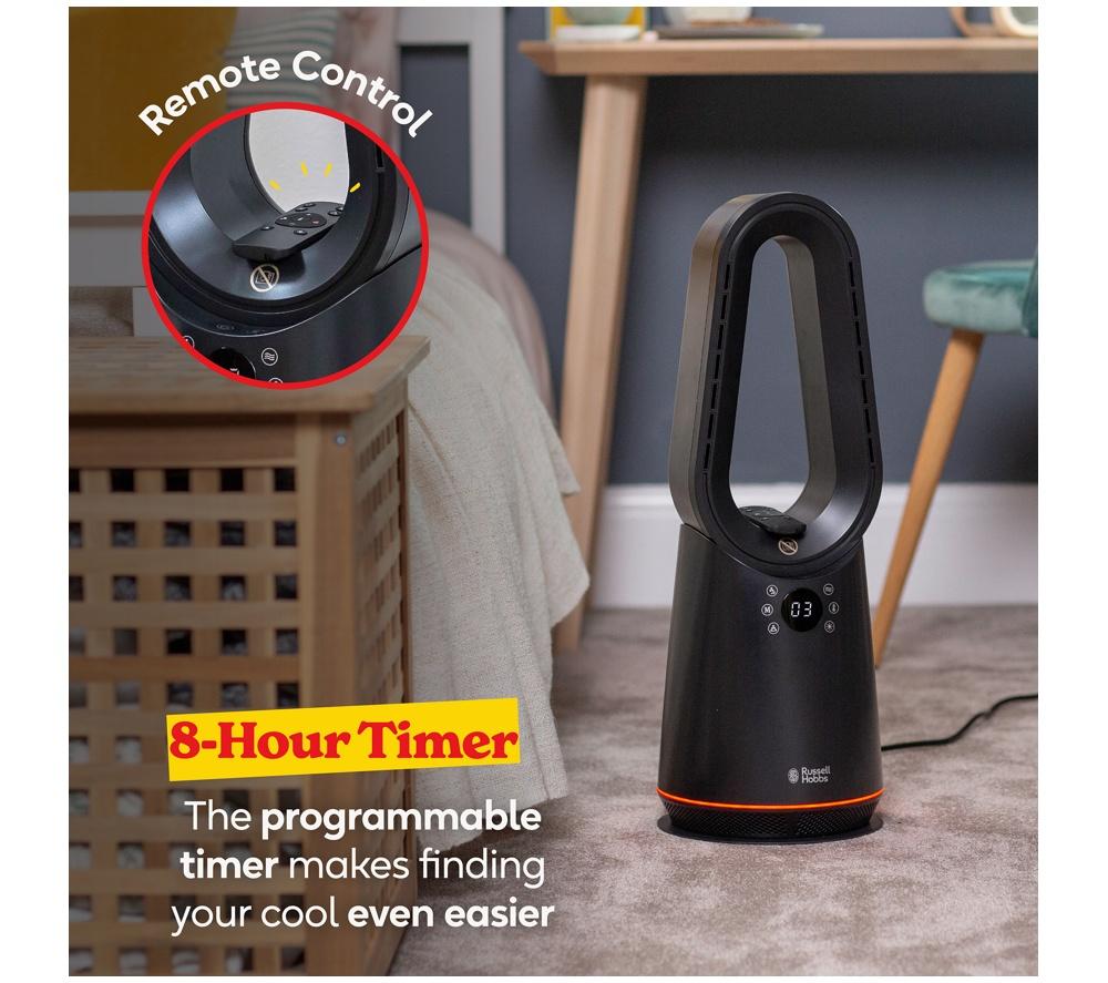 RUSSELL HOBBS RHCBLDL3IN1B Hot & Cool Bladeless Tower Fan - Black image number 5 of 12
