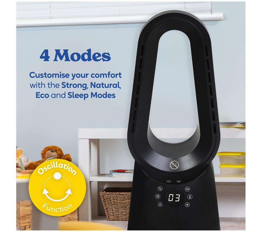 RUSSELL HOBBS RHCBLDL3IN1B Hot & Cool Bladeless Tower Fan - Black image number 6 of 12