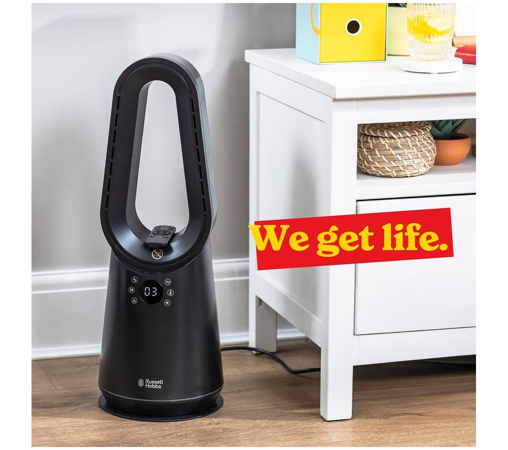 RUSSELL HOBBS RHCBLDL3IN1B Hot & Cool Bladeless Tower Fan - Black image number 8 of 12