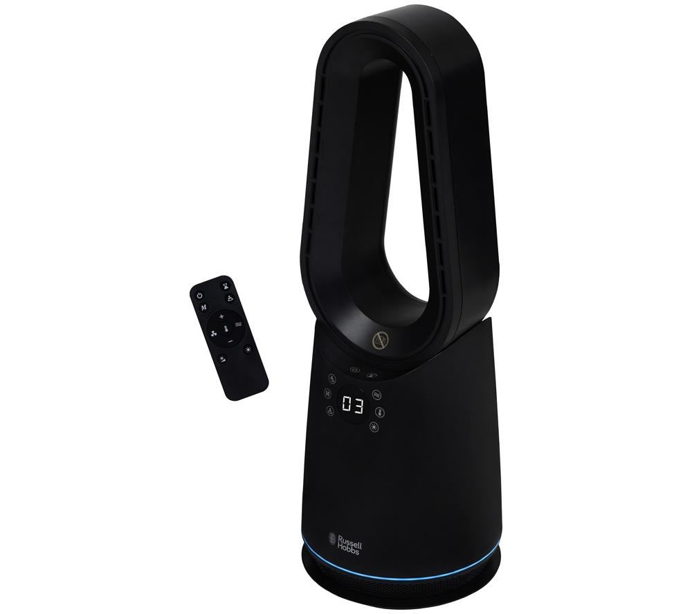 RUSSELL HOBBS RHCBLDL3IN1B Hot & Cool Bladeless Tower Fan - Black image number 10 of 12