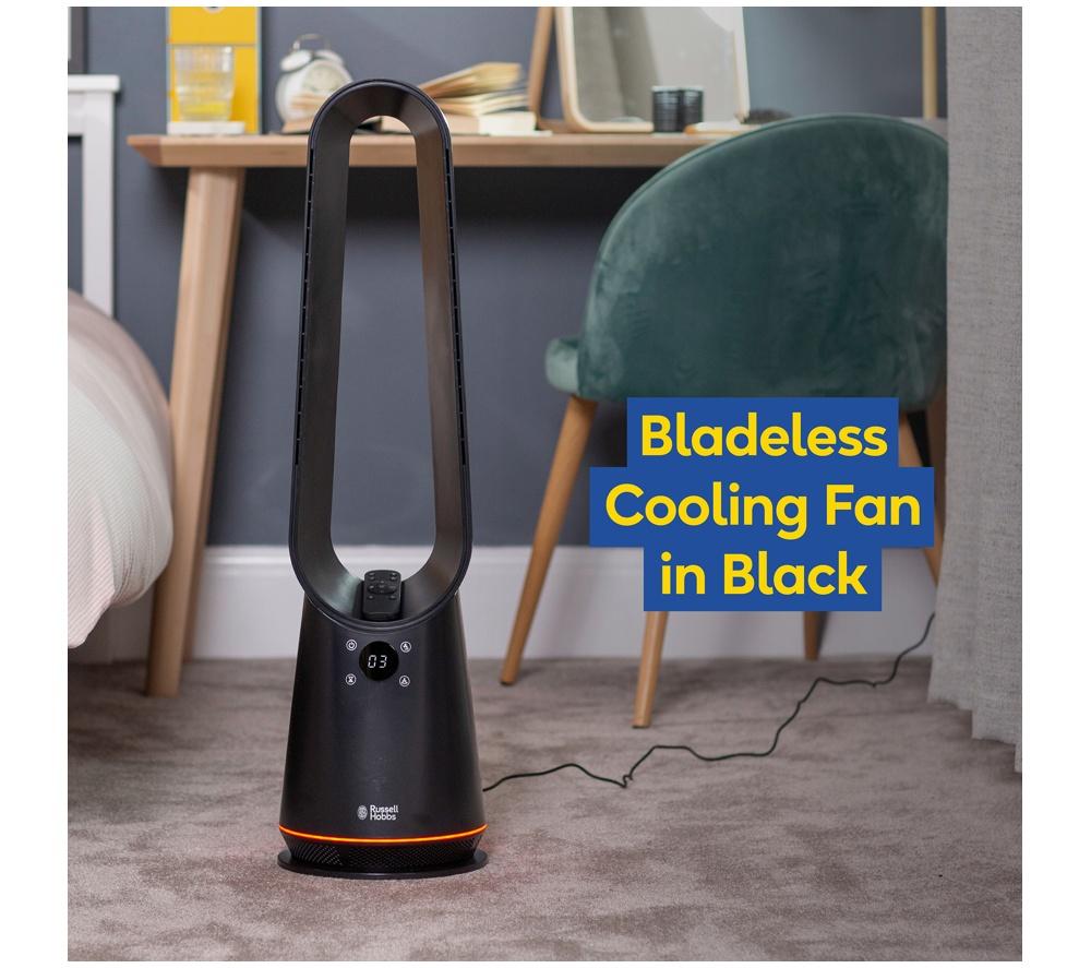 RUSSELL HOBBS RHBLDLC25B 8" Bladeless Tower Fan - Black image number 3 of 12
