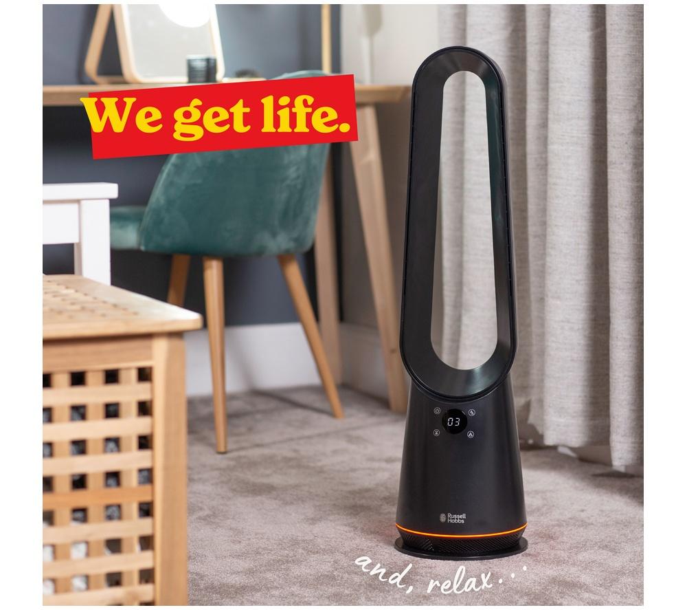 RUSSELL HOBBS RHBLDLC25B 8" Bladeless Tower Fan - Black image number 8 of 12