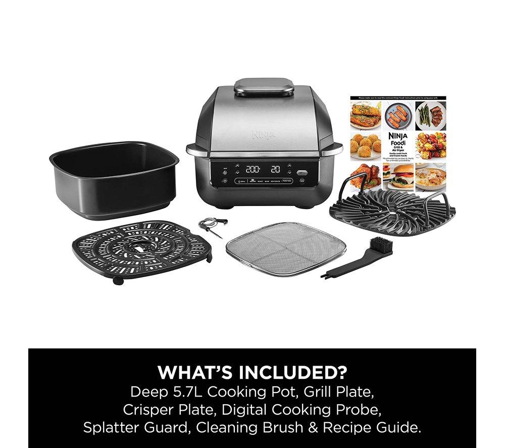 NINJA EG351UK 5-in-1 Indoor Grill & Air Fryer - Black & Silver image number 2 of 12