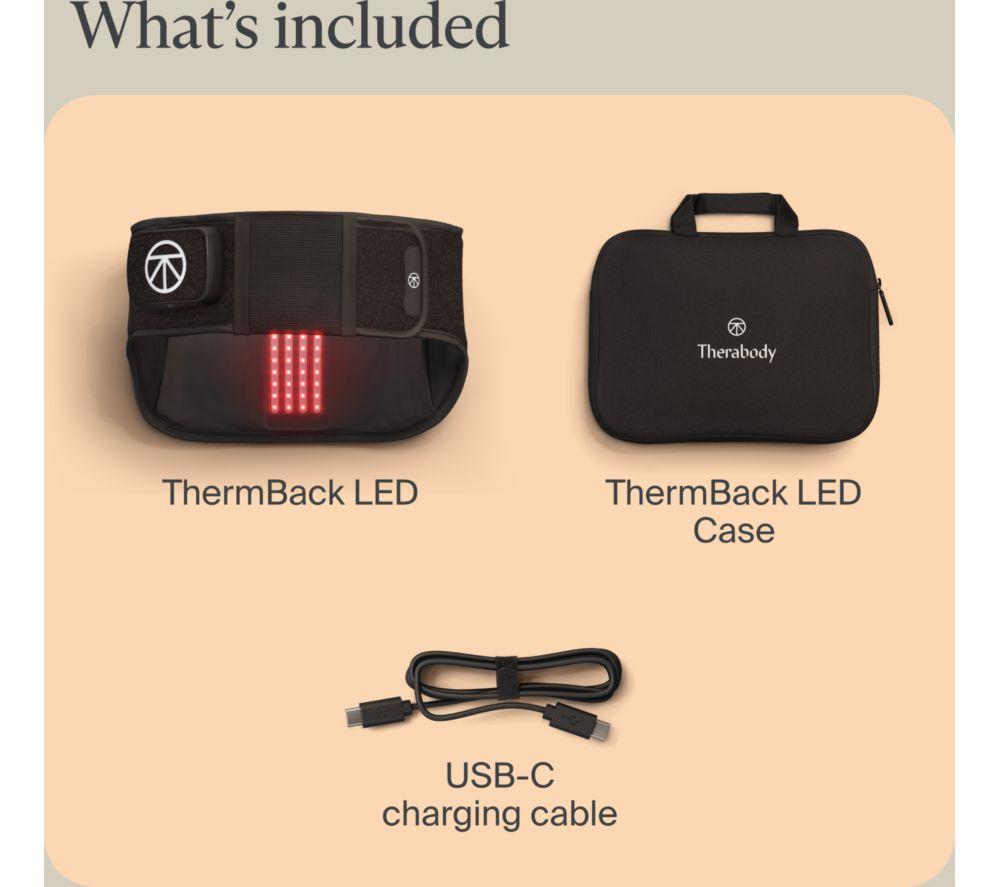 THERABODY ThermBack LED Back Massage Belt - Black image number 9 of 10