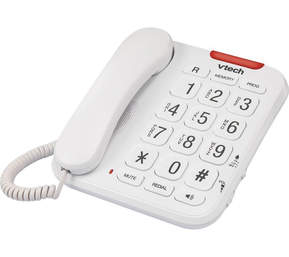 VTECH CL1100 Big Button Corded Phone - White image number 2 of 2
