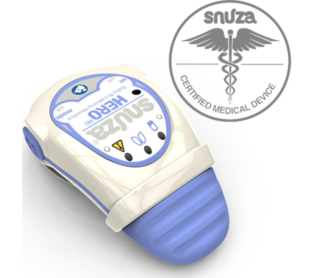 SNUZA Hero MD Baby Breathing Monitor - White & Periwinkle Blue image number 5 of 8