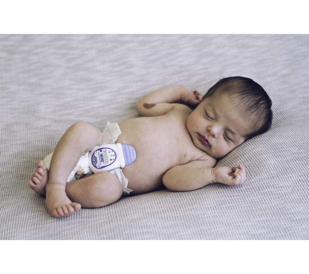 SNUZA Hero MD Baby Breathing Monitor - White & Periwinkle Blue image number 7 of 8