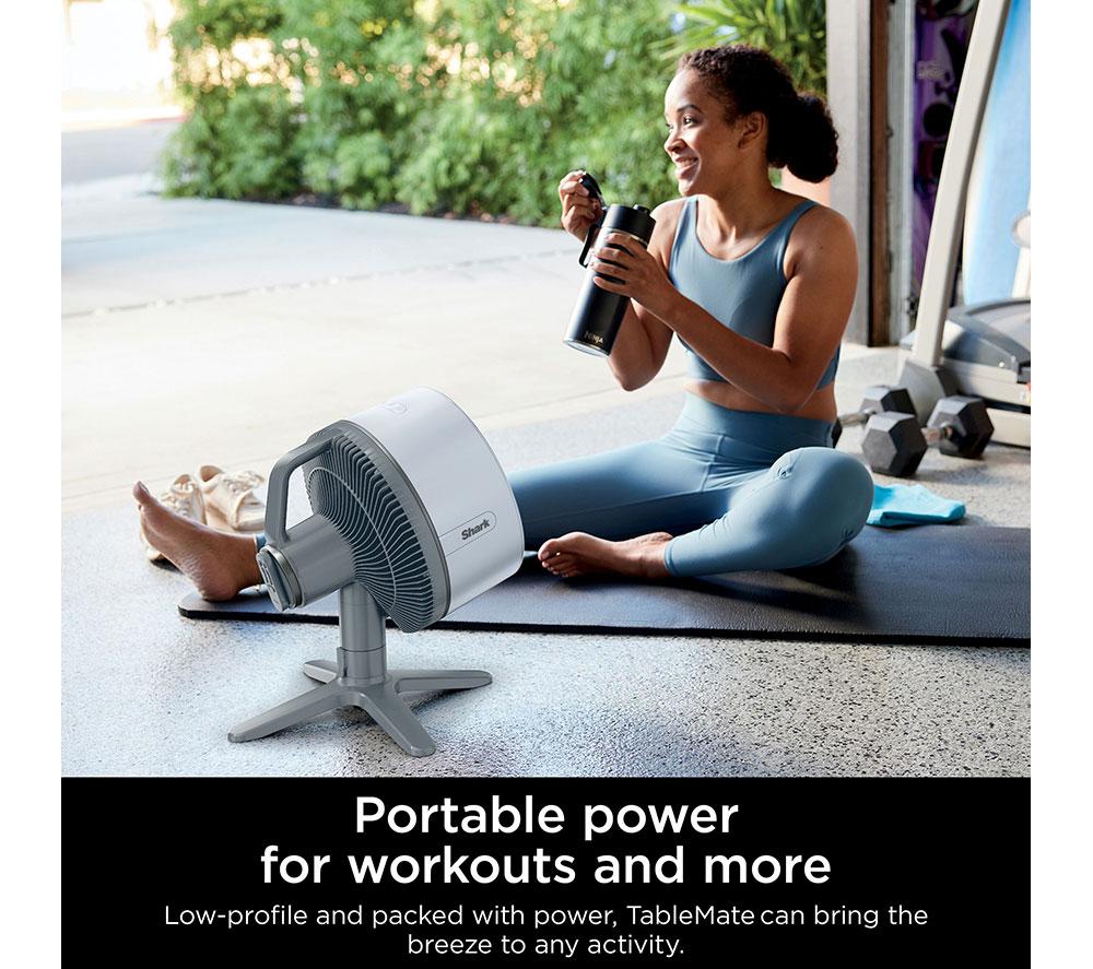 SHARK FlexBreeze Tablemate FA150UK Portable 11.8" Desk Fan - Winter Fog image number 3 of 12