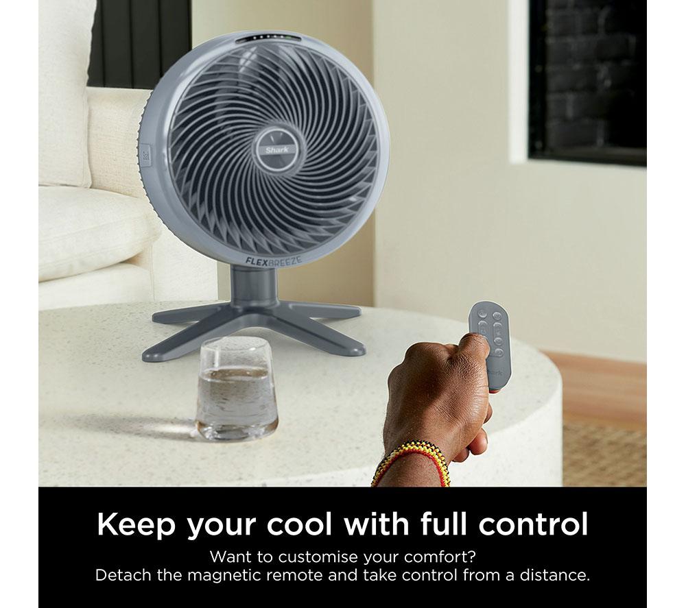 SHARK FlexBreeze Tablemate FA150UK Portable 11.8" Desk Fan - Winter Fog image number 6 of 12