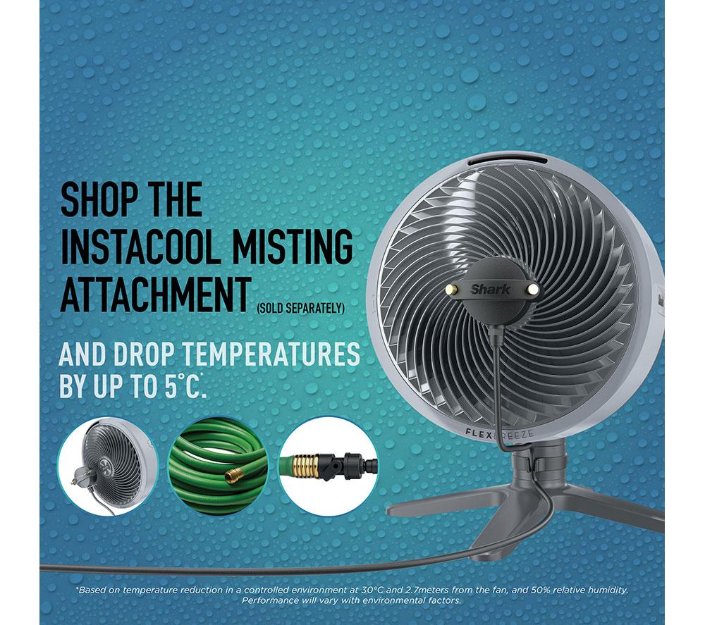 SHARK FlexBreeze Tablemate FA150UK Portable 11.8" Desk Fan - Winter Fog image number 10 of 12