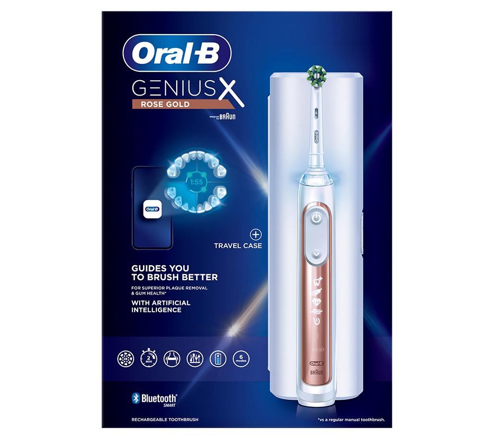 ORAL-B Genius X Electric Toothbrush - Rose Gold image number 2 of 9