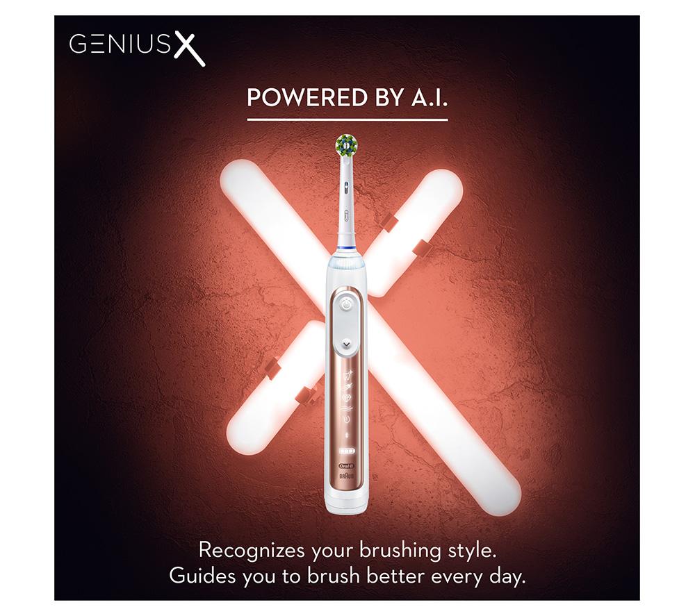 ORAL-B Genius X Electric Toothbrush - Rose Gold image number 7 of 9