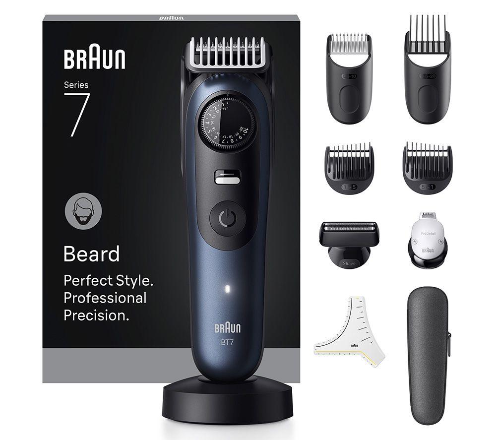 BRAUN Series 7 BT7540 Wet & Dry Beard Trimmer - Blue image number 3 of 9