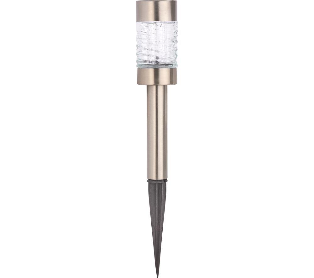 SMART GARDEN Martini 3L Solar Stake Light - Stainless Steel, Pack of 4
