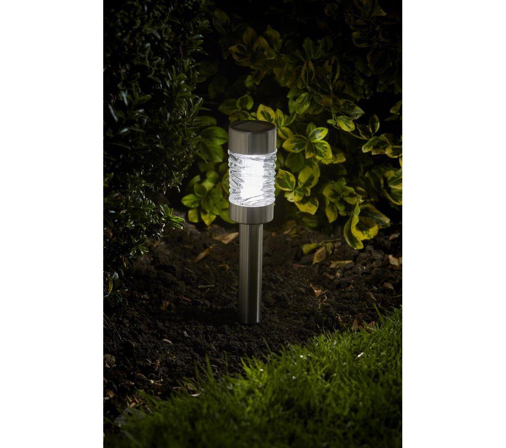 SMART GARDEN Martini 5L Solar Stake Light - Stainless Steel, Pack of 4 image number 2 of 6
