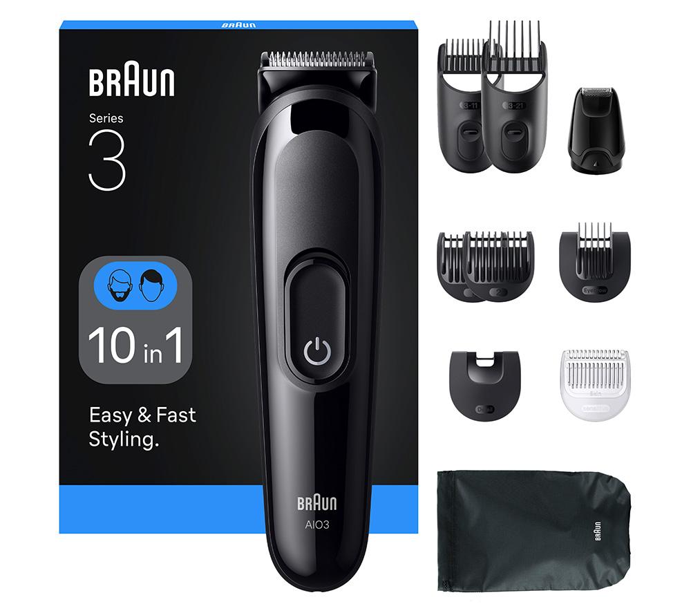 BRAUN All-in-One Series 3 AIO3560 10-in-1 Grooming Kit - Black