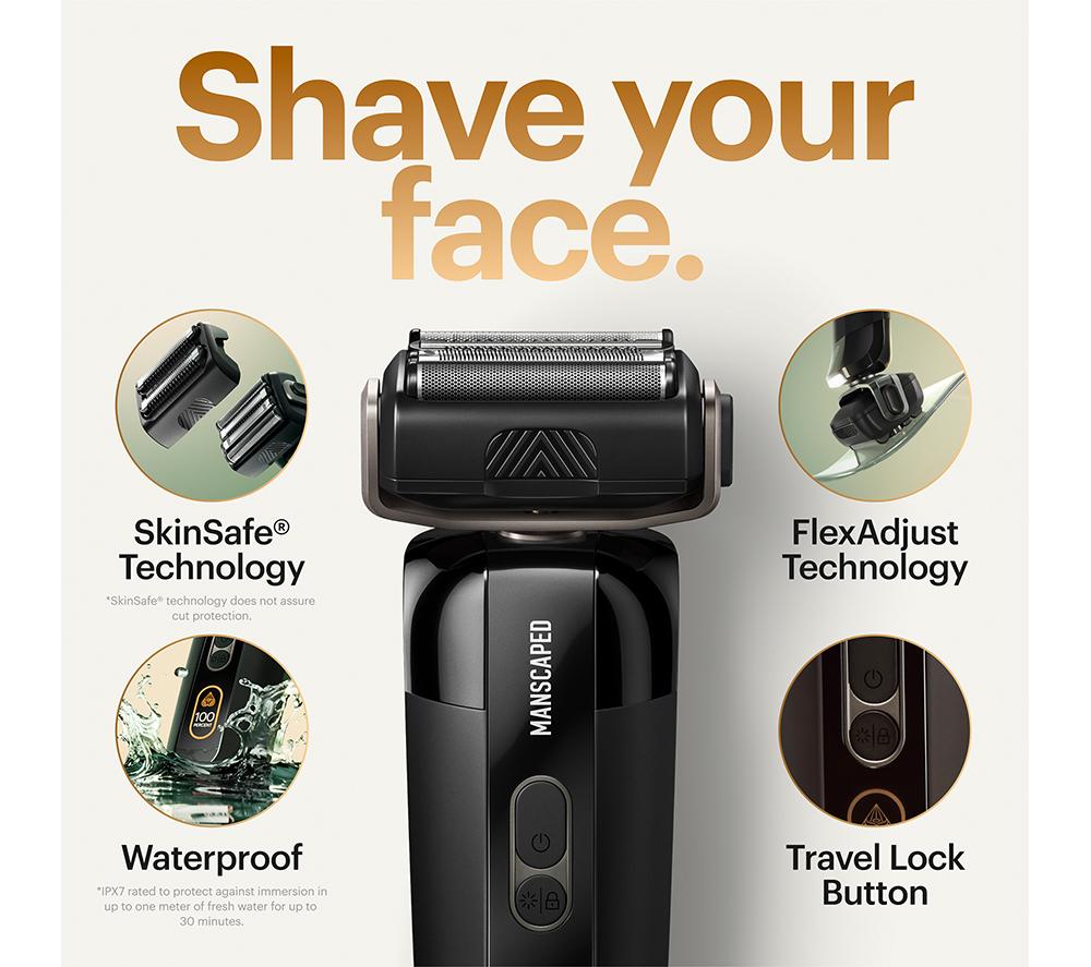 MANSCAPED The Chairman Pro Wet & Dry Foil Shaver - Black image number 2 of 8
