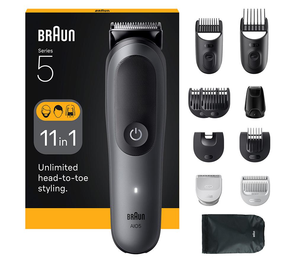 BRAUN All-in-One Series 5 AIO5560 11-in-1 Grooming Kit - Grey