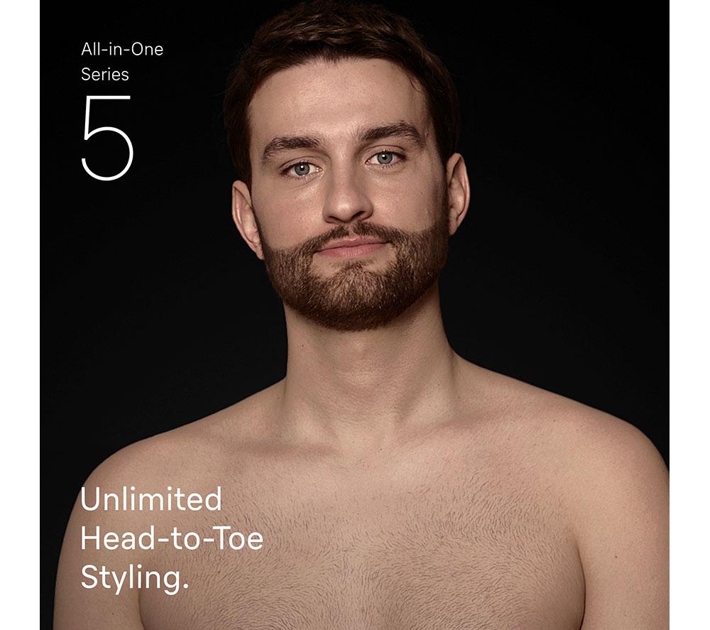 BRAUN Series 5 AIO5520 7-in-1 Wet & Dry Trimmer - Grey image number 2 of 6